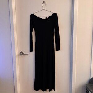 *NWT* Vince Boat Neck Midi Dress (Black, Size: S) - Classic, Elegant & Comfy